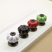 Маленькая тыква керамическая ручка с одним отверстием мультфильм Европейская сельская местность радуга цвет ручка Простой ящик ручка платяного шкафа