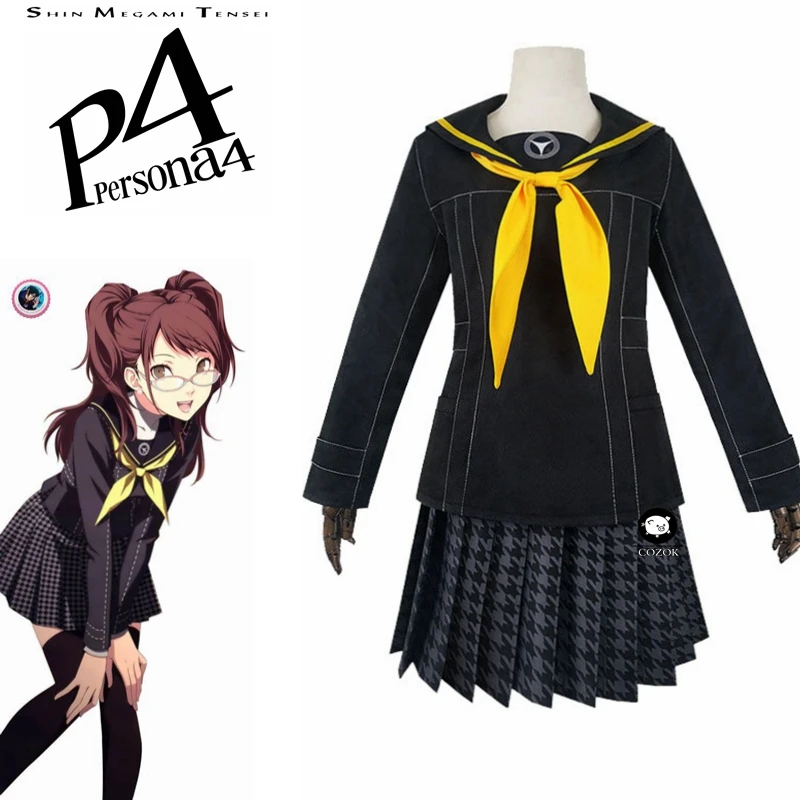 Парик для косплея из игры Kujikawa Rise Persona 4 униформа Golden JK Женский матросский костюм