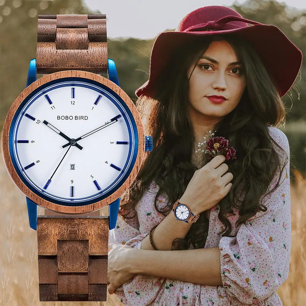 BOBO BIRD Fashion Wood Ladies Watch часы женские 2020 Quartz Wristwatches Female relojes para Customize Waterproof Dropshipping