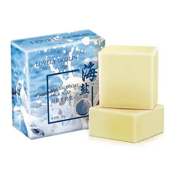 

1PC Handmade Soap Anti Acne Goat Milk Soap Lovely goblin Sea Salt Acne and Acarid Removal Soap Skin Care Bathing Tool 65g TSLM2