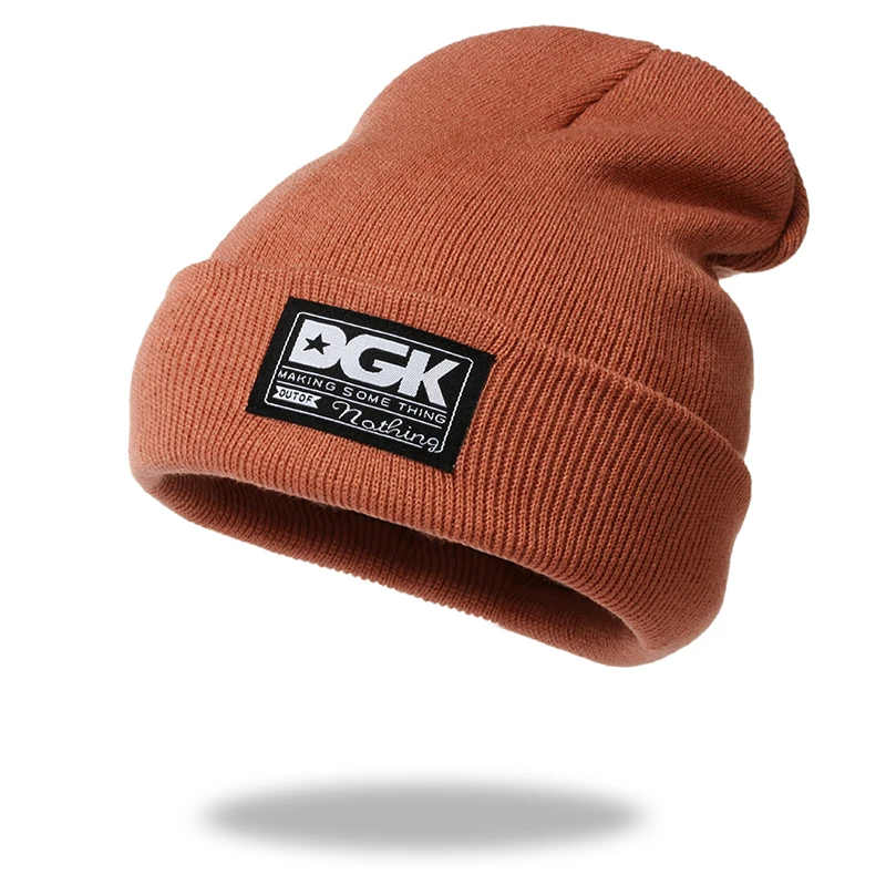 New Warm Knitted Beanie Boy Girl Autumn Winter Lady Casual Embroidered Cap Hat For Women Men_voghion.com
