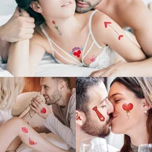 8pcs/Lot Temporary Tattoos Waterproof Adhesive Sticker Valentine's Day Cute Stickers