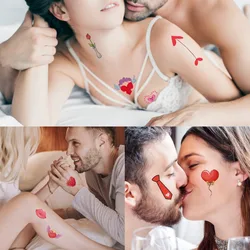 8pcs/Lot Temporary Tattoos Waterproof Adhesive Sticker Valentine's Day Cute Stickers
