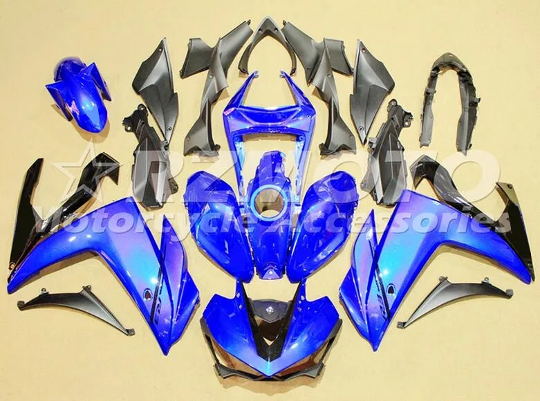 Новинка YZF R3 R25 ABS впрыска обтекателя комплект для Yamaha YZFR3 YZFR25 Полный обтекатели наборы Cowling глянцевый синий