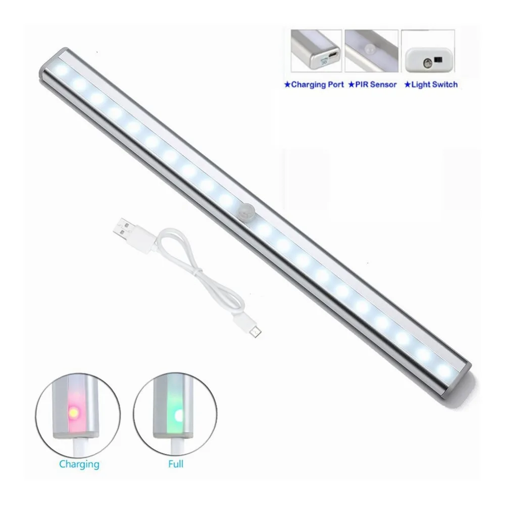 

Under Cabinet LED Light Bar Ultra Slim Dimmable Cool-Touch Design USB Charging Interface Great for Kitchen Counter Lighting
