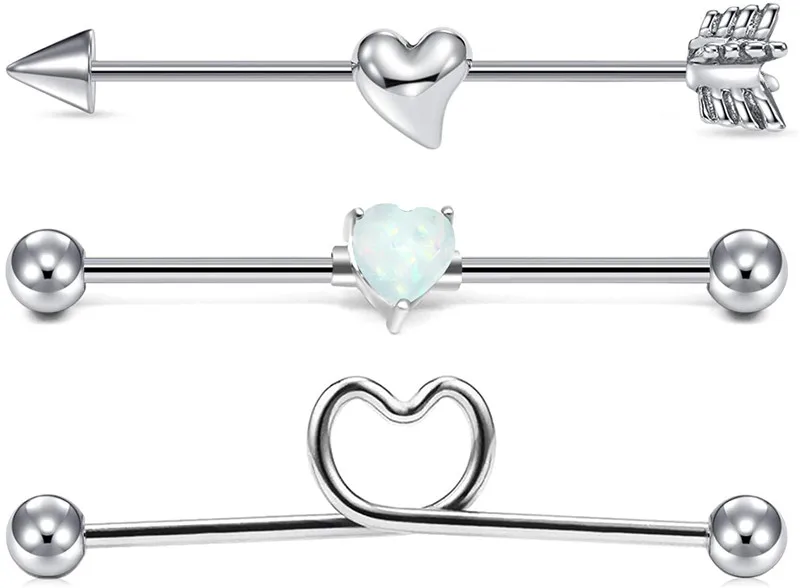 

14G 16G Industrial Barbell for Women Men Surgical Steel Tribal Style Cartilage Earring Industrial Piercing Jewelry Arrow Style