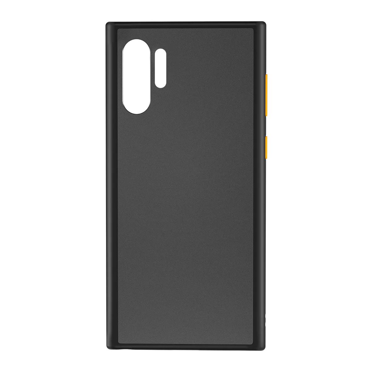 ROCK мягкий силиконовый ПК+ ТПУ чехол для samsung Galaxy Note 10 Note10 Plus противоударный бампер пуленепробиваемый стеклянный клей задняя крышка - Цвет: Черный