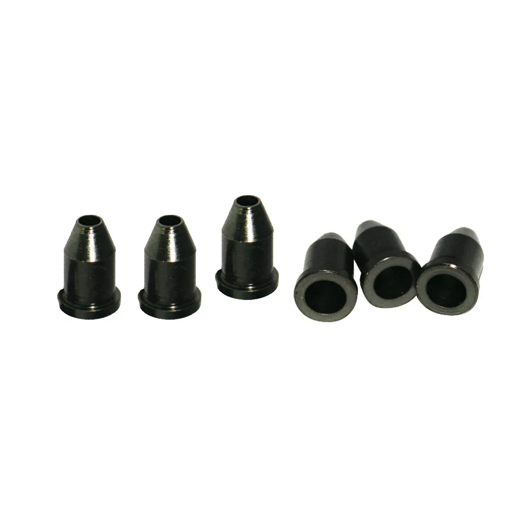 6 Pieces Iron Guitars String Thru Body Top Ferrules for Electric Guitar Replacement Parts