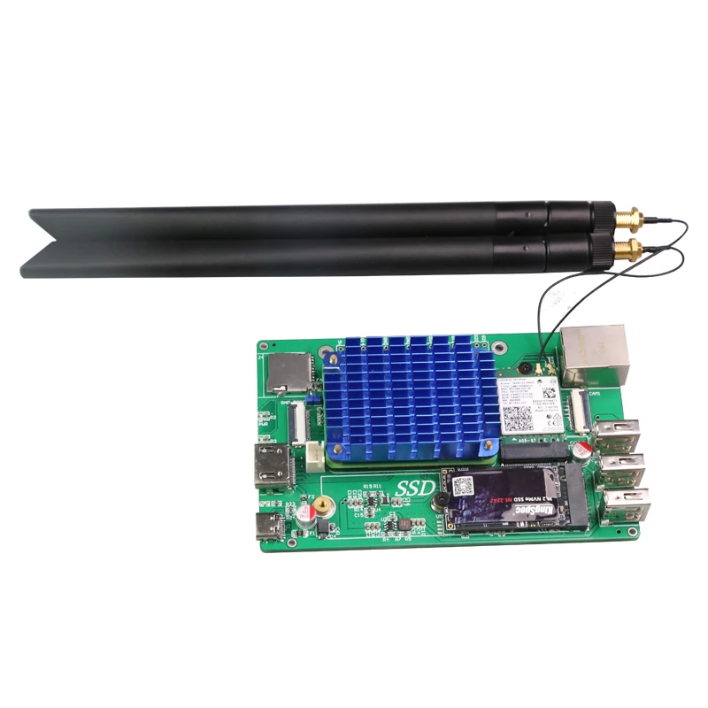 Rpi Placa de Expansão Pcie M.2 Nvme Chave 2280 2242 Ax200 Cm4_ssd_wifi6 Ax210 Wifi6e Ubuntu Quadro demonstração - Imagem 5