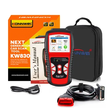 

KONNWEI KW830 OBD2 EOBD Petrol Diesel Hybrid Vehicles Engine Check Fault Code Reader Scanner Tool With Battery tester Function