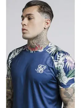 

SikSilk Jeremy Vine Raglan Curved Hem Tee – Navy