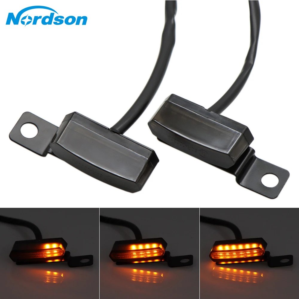 Nordson Mini Led Indicatore Di Direzione Per Moto Lampeggiante Lampeggiante Lampeggiante Per Bmw Honda Cafe Racer Scooter