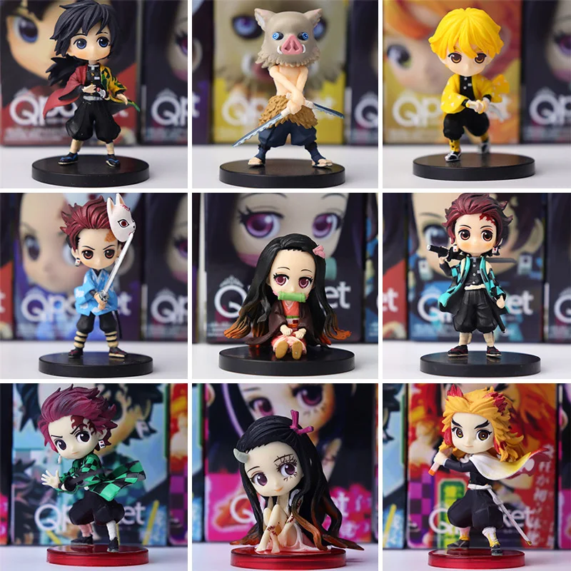 Demon Slayer Action-Figures Nezuko Zenitsu Tanjirou Giyuu Inosuke Kimetsu No-Yaiba-Anime