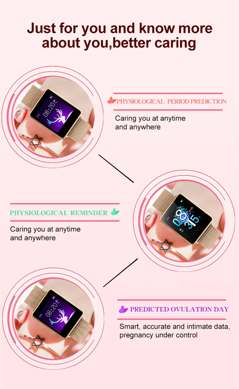 Новинка, женские золотые Смарт-часы, монитор сердечного ритма, Bluetooth, фитнес-часы для девушек, для Android iOS PK IW08 IW010 Y6