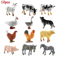 Mini Farm Animal Figurines Wild Lion Simulation Animals Tiger Elephants Action Figures Wild Model Educational Toys Gifts 1