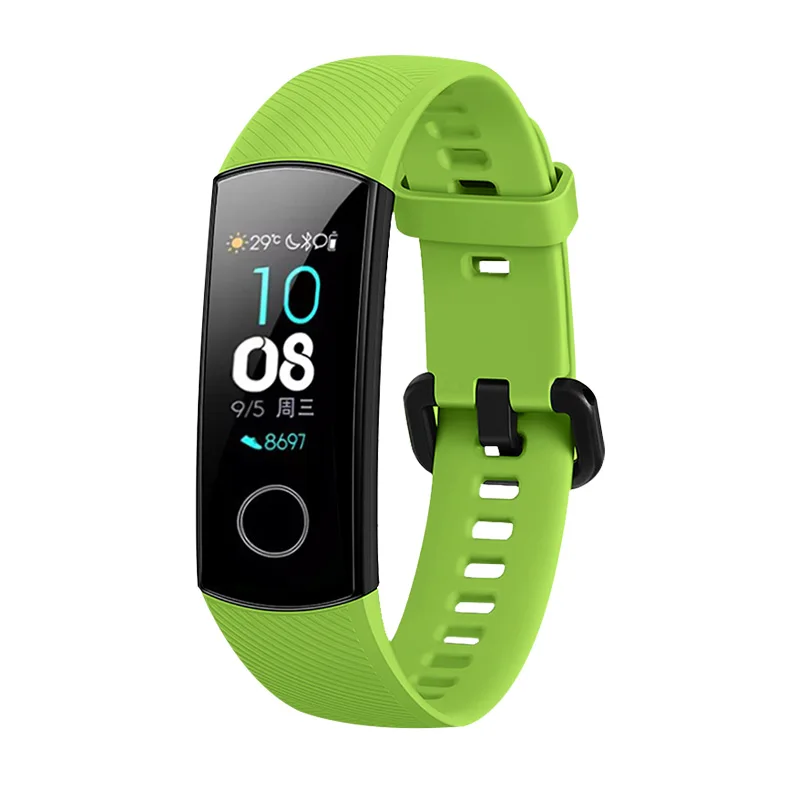 Для оригинальных huawei Honor Band 4 NFC смарт-часы браслет силиконовый спортивный ремешок для Honor band 5 смарт-ремешок для часов Correa - Цвет ремешка: light green