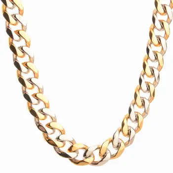

Granny Chic Men's Stainless Steel Cuban Link Chain Necklaces Steel Curb Necklace For Men 10mm 16"-32" Hip Hop