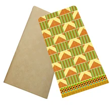 African Veritable Wax Tissue African Printed Polyester Fabric Tie-Dye Cloth DIY African Pagne Wax Ankara Fabric 2+2 Yards