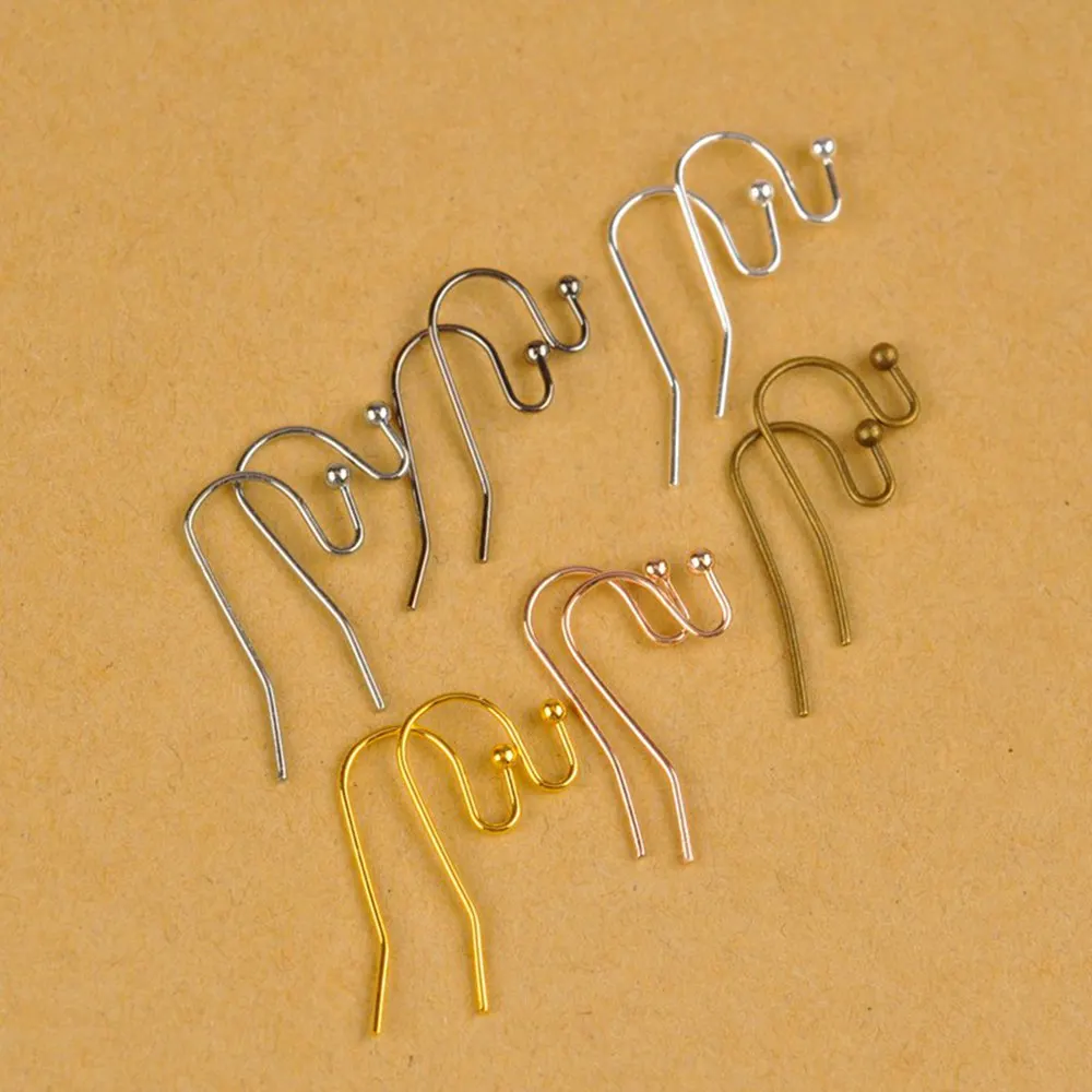

1000pcs Mixed Colors Ball End Earring Components Hooks Ear Hook Clasps Earring Wires Findings For DIY Jewelry Making