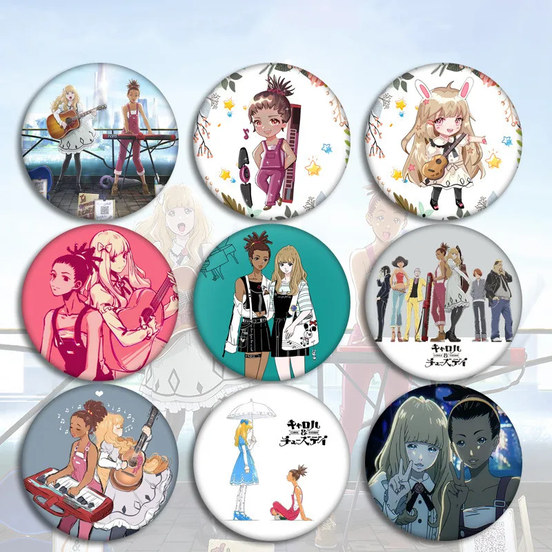 

CAROLE & TUESDAY Anime Badges on a Backpack Anime Icons Pins Decoration Brooches Metal Badges For Clothes DIY Collection Gift
