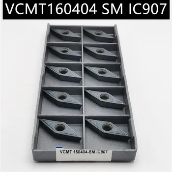 

10PCS VCMT160404 SM IC907 High Quality Carbide Inserts External Turning Tools Metal Turning Tools Machine Tool Parts Lathe Tool