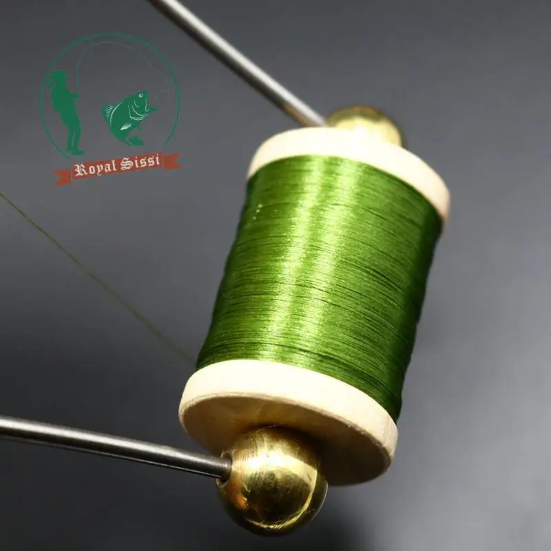Royal Sissi hot 75D 슈퍼 파인 고인장 플라이 타잉 스레드(나무 스풀 포함) 300yds Nymph Dry Wet Flies 용 왁스 칠한 타이 스레드