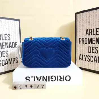 

2019 luxury high quality Fashion Bags handbags velvet gold chains bag ladies flap shoulder bag designer women crossbody bag