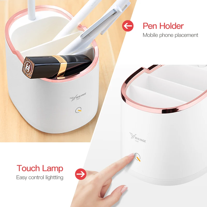 Gooseneck Wireless Table Lamp Study 3-Modes Touch 1800mAh Rechargeable LED Reading Desk Lamp USB Table Light Flexo Lamps Table