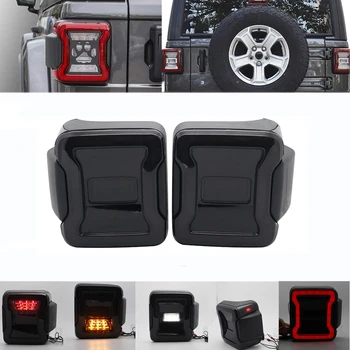 

For Jeep Wrangler JL 2018 2019 For Jeep Wrangler Taillights Smoked LED Tail Lights with USA/EU Version