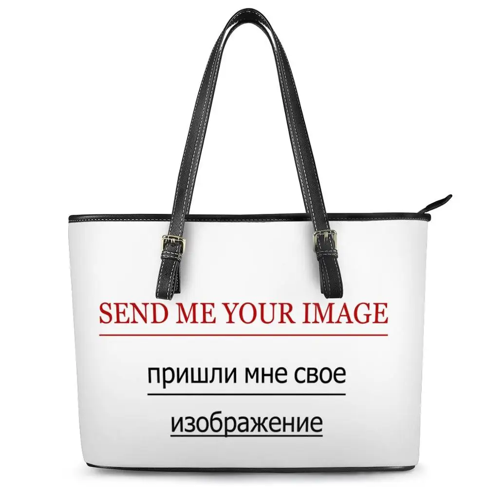 Сумки из искусственной кожи, большая женская сумка, высокое качество, повседневные женские сумки, сумка на плечо с принтом французского бульдога - Цвет: customize-DP