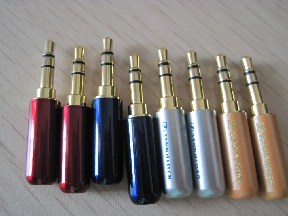 100pcs lot Headphone Jack Audio Connector 3 Pole 3 5mm Plug Male For 4mm Cable Adapter