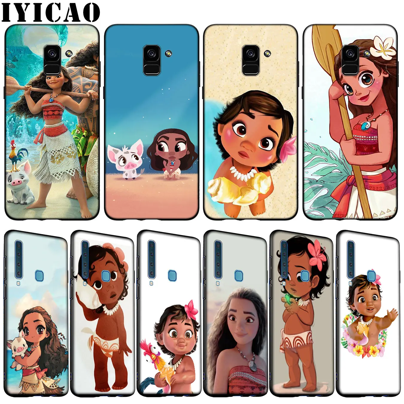 Мультяшный милый мягкий силиконовый чехол для телефона Moana Samsung Galaxy A6 A7 A8 A9 2018 A3 A5