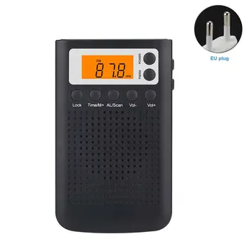 

Gift Pocket Radio ABS LCD Display Tuning Mini Portable Electric Old People With Speaker Digital Stereo Battery Powered FM AM