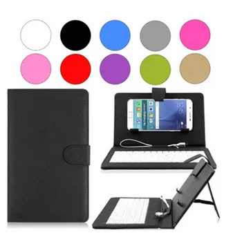 

High Quality Wired General Wired Keyboard Flip Holster 4.8-6.0 Inch Case For Android Mobile Phone Hot Selling