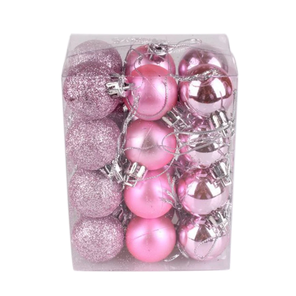 24 шт. 3 см пластиковые шарики для рождественских елок Baubles садовые вечерние украшения для дома