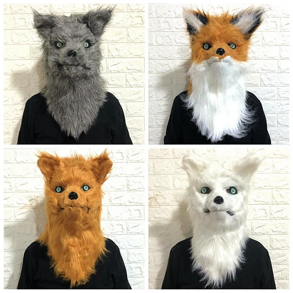Masque Renard Et Masque Lapin - En Eva Léger - Taille Unique - Pour Mascarade, Photo, Fête - Couleurs Marron Et Blanc
