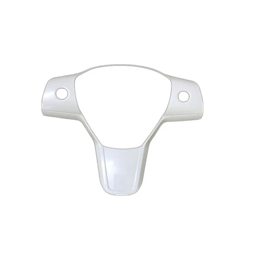 white Steering Wheel Для Tesla модель 3- держатель для Центральной чашки консоль панель крышка рамка отделка рулевое колесо панель автомобильные аксессуары 4 цвета - Название цвета: white Steering Wheel