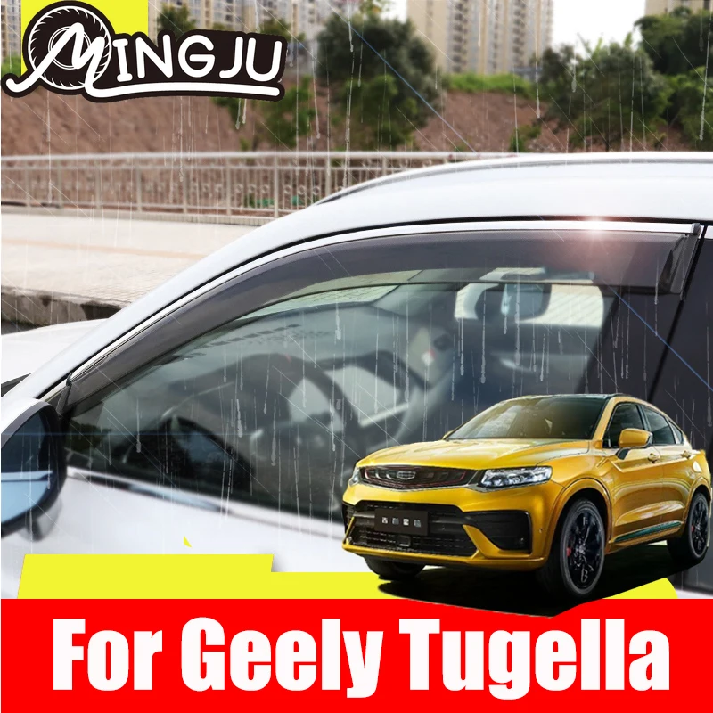 Window Visor Deflector Vent Sun Shade Rain Guard Exterior Protection Parts For Geely Tugella Xingyue FY11-Accessories