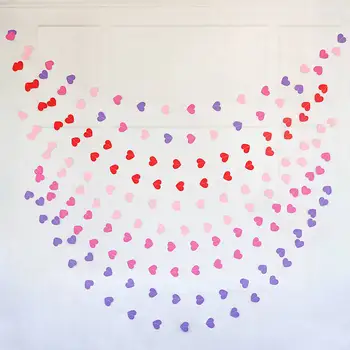 

4 meter heart dots paper Flag Party bell garland Decoration Banner Bunting for birthday wedding event