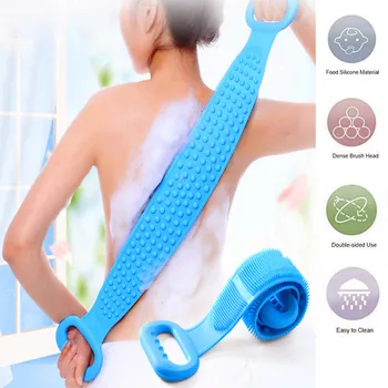 

Magic Silicone Brushes Bath Towels Rub Back Skin Clean Peeling Mud Body Massage Shower Extended Scrubber Shower Brushes