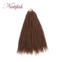 Natifah Сенегальские скрученные волосы на крючках косички 24 дюйма 20 корней/упаковка чистый цвет косички волосы для наращивания крючком волосы для женщин