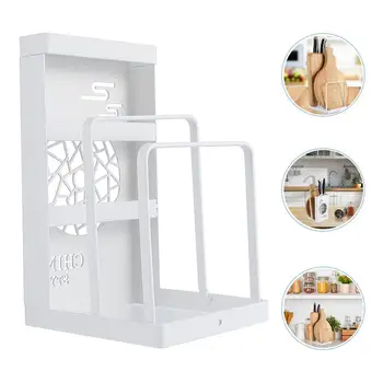

Metal Knife Block Cutting Board Chopper Holder Storage Rack Kitchen Organizer Counter Display Stand