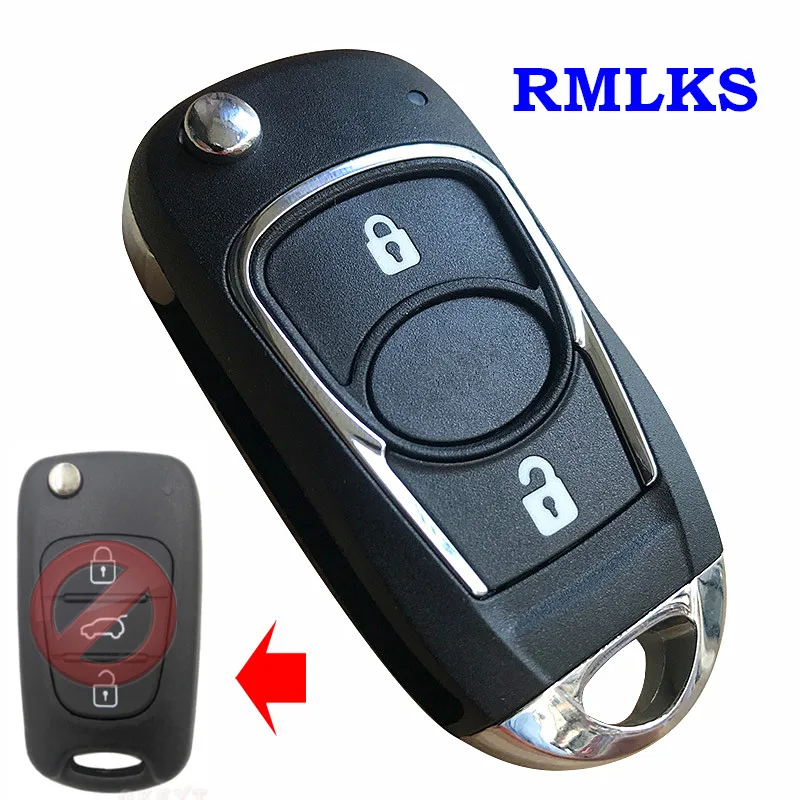 Модифицированный складной ключ с 2 кнопками для Kia sportage picanto rio k2 K5 cerato ceed soul Hyundai I30