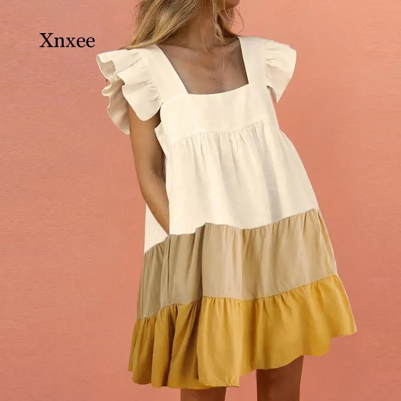 

Женское мини-платье с открытыми плечами, открытой спиной и рукавом-бабочкой