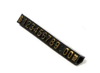 Мини-цена кубики с цифрами монтажные блоки палка комбинированный номер цифры знак часы ювелирные изделия поп цена дисплей стенд рамка - Цвет: Dollar golden black