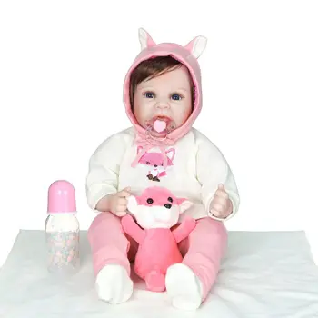 

55cm Realistic Doll Toddler Babies Lifelike Girl Play Toy Blanket Birthday Christmas Gift