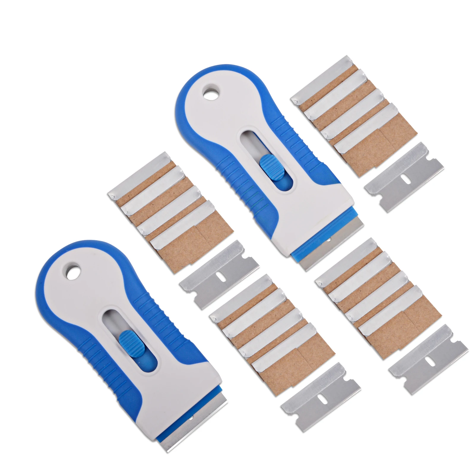 

EHDIS 2pcs Razor Clean Scraper Vinyl Film Wrapping Sticker Remove Squeegee Carbon Steel Blades House Oven Rust Car Cleaning Tool