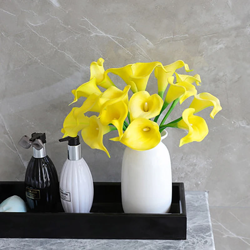 Искусственные цветы яркая Калла лилия для свадебного декора товары вечерние