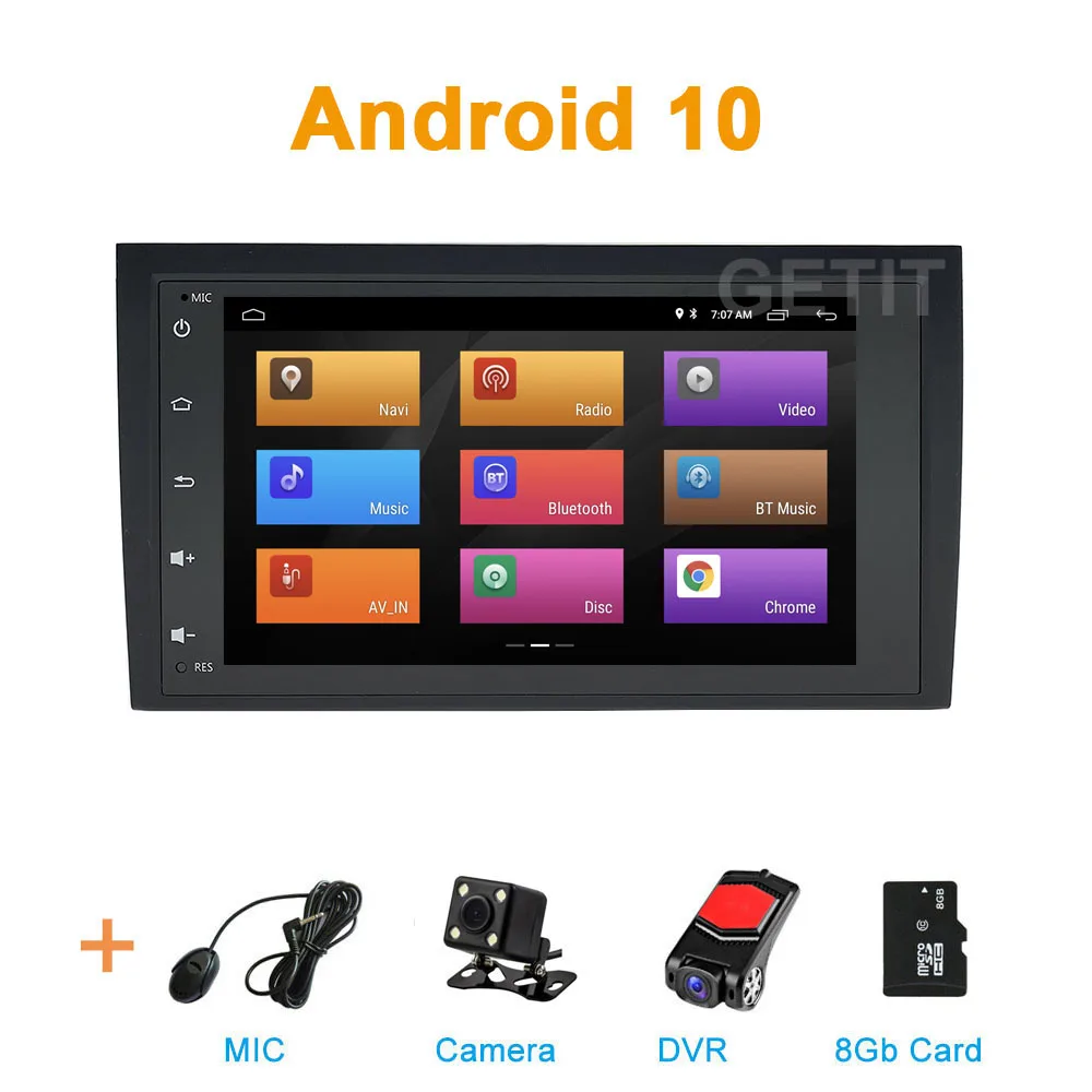 CAR GPS CAM DVR-SD " Android 10 Автомагнитола Стерео gps навигация для Audi A4 B6 B7 S4 B7 B6 RS4 B7 SEAT Exeo - Цвет: CAR GPS CAM DVR-SD