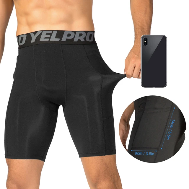 YEL PRO 2020 New Mens 4 Packs Compression Shorts Line Short Tights Skinny  Bodybuilding Breathable Man's